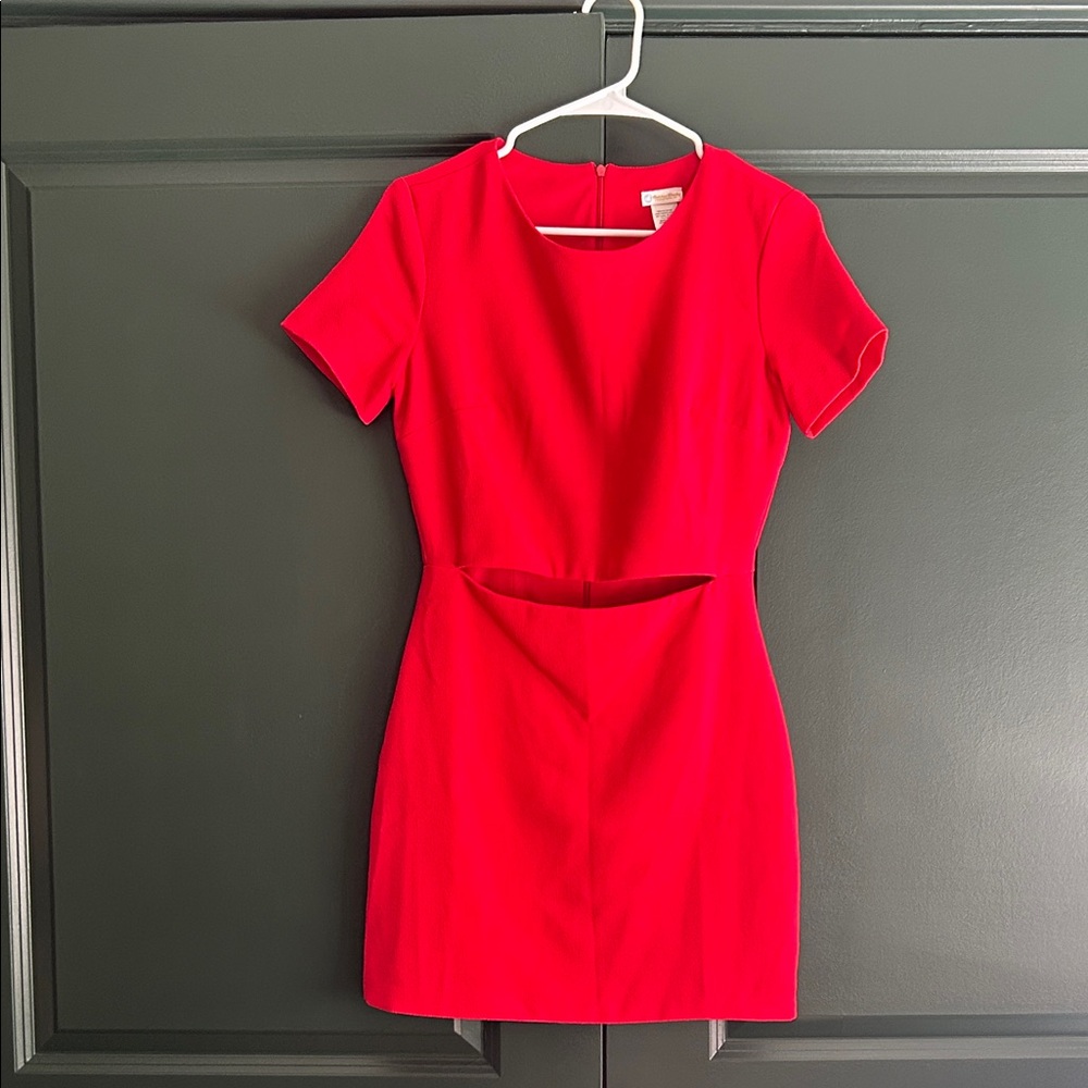 Red Cut-Out Mini Dress